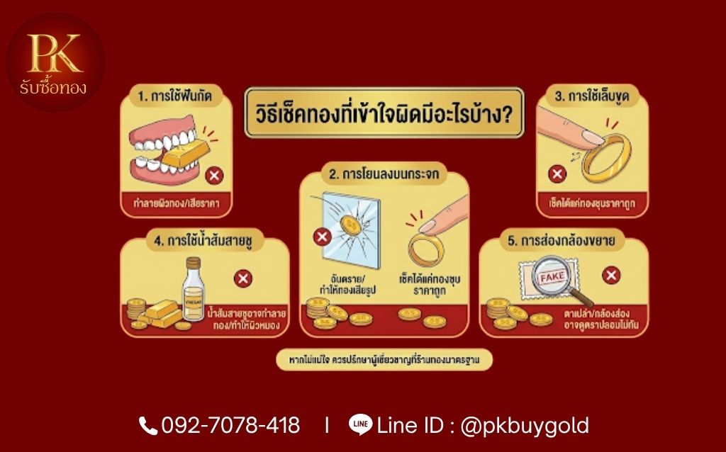 วิธีเช็คทองที่เข้าใจผิดมีอะไรบ้าง?